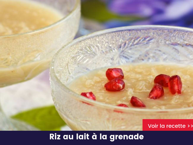 Riz au lait à la grenade